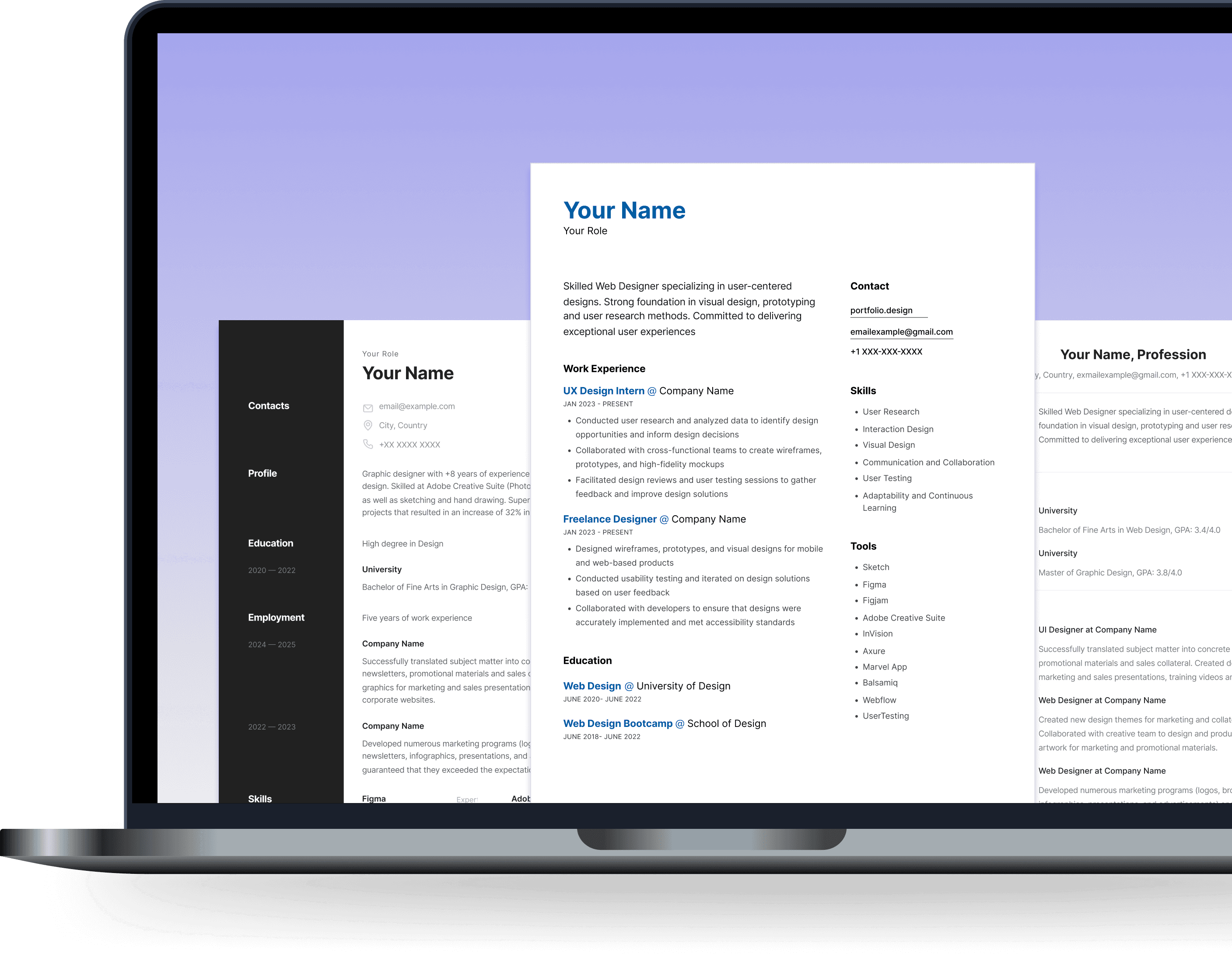 Resume on macbook